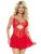 Provocative Instants Lovers: Ouvert-Babydoll, rot (S/M)